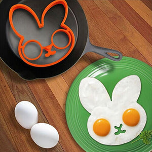 Super Deal Creative Kitchen Tools Silicone Egg Mould Rabbit Shape Egg Mold Cooking Egg Tools Mould kitchen accessories HYM17&06