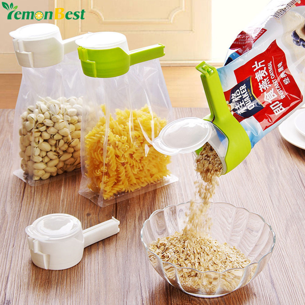 Food Clamp Plastic Package Bag Sealer Seal Pour Food Storage Bag Clips Snack Moisture-proof Sealing Clip Kitchen Accessories