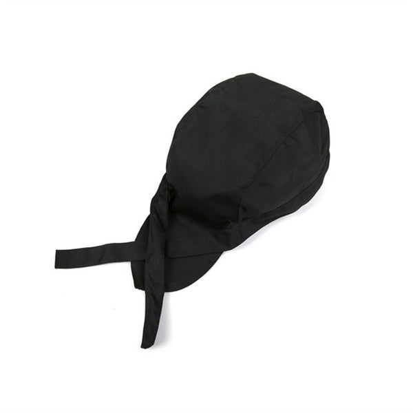 Fashion Chefs Hat Cap Kitchen Catering Skull Cap Ribbon Cap Turban