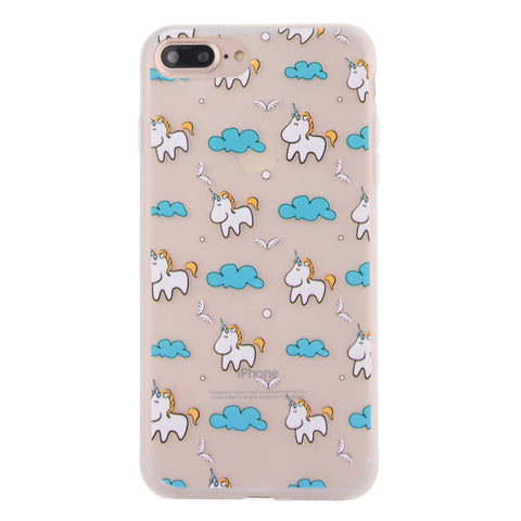 Fashion Cute Unicorn Matte Soft Ultrathin TPU Case Phone Case Shell for iPhone 7 Plus