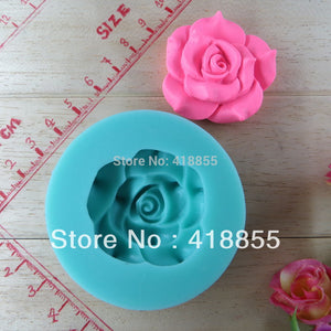 Beautiful rose  fondant Mold flower Chocolate Mold & Cookie Silicone Gel Mold & ice mold Bake ware Valentine's Day Gift NO.si301