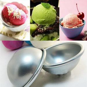 Bath Bomb 3D Aluminum Ball Sphere Cake Pan Sugar craft Bake ware Decorating Mold Tools  VBE63 P0.3